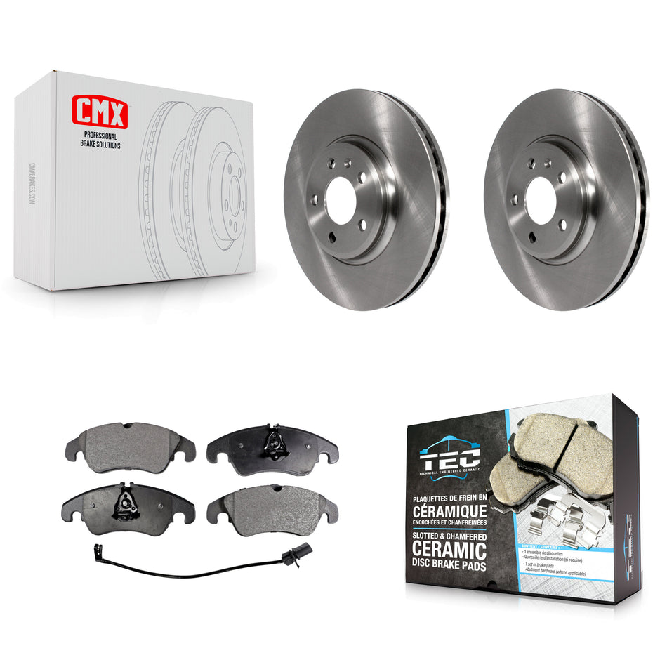 Front Disc Brake Rotors And Ceramic Pads Kit For Audi A4 Quattro Q5 A5 allroad K8T-100585