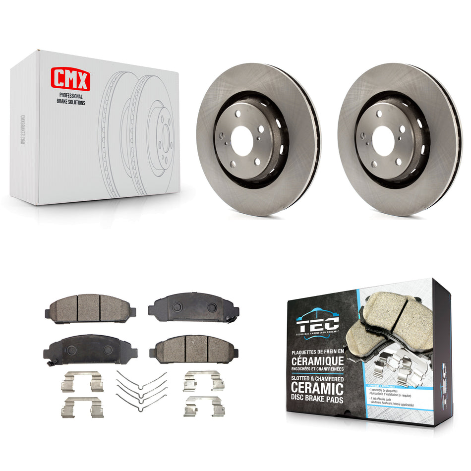 Front Disc Brake Rotors And Ceramic Pads Kit For 2009-2016 Toyota Venza K8T-100595