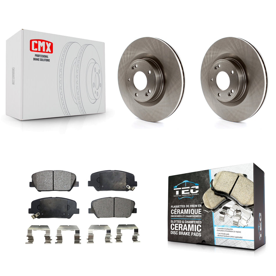 Front Disc Brake Rotors And Ceramic Pads Kit For Hyundai Genesis Coupe K8T-100606
