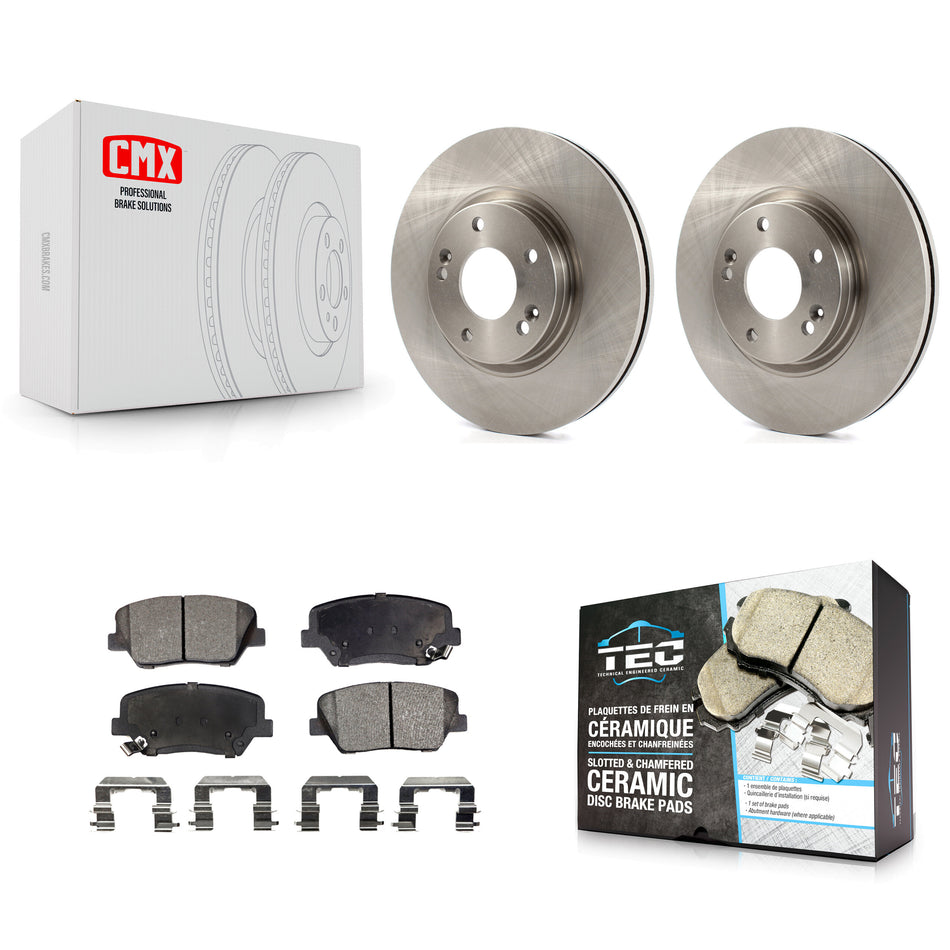 Front Disc Brake Rotors And Ceramic Pads Kit For Kia Sorento Hyundai Santa Fe K8T-100608
