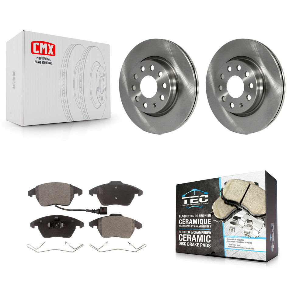 Front Disc Brake Rotors And Ceramic Pads Kit For Volkswagen GTI Audi A3 Quattro With 280mm Diameter Rotor K8T-100631