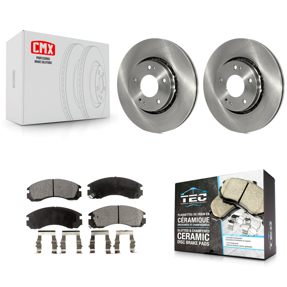 Front Disc Brake Rotors And Ceramic Pads Kit For Mitsubishi Lancer K8T-100633