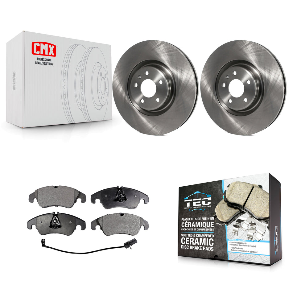 Front Disc Brake Rotors And Ceramic Pads Kit For Audi A6 K8T-100634