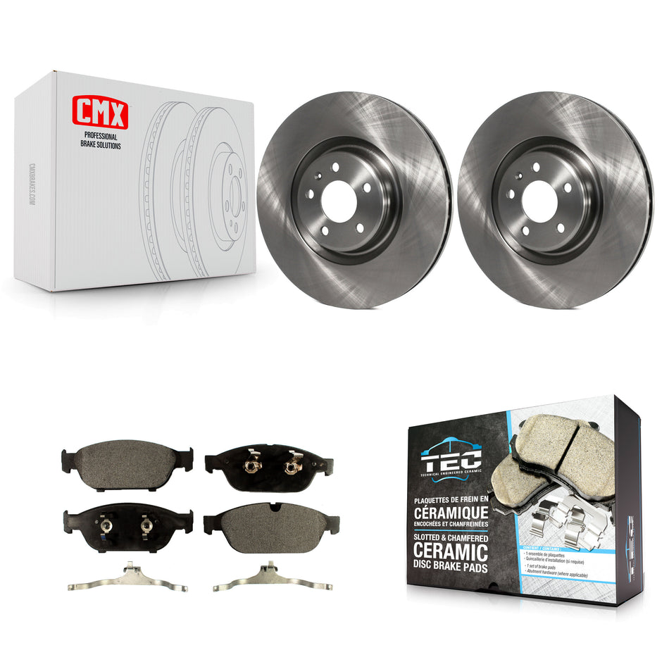 Front Disc Brake Rotors And Ceramic Pads Kit For Audi A6 Quattro A7 K8T-100635