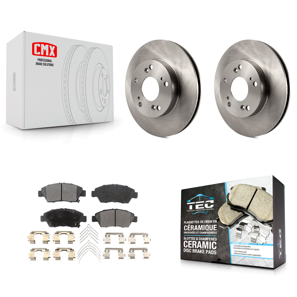 Front Disc Brake Rotors And Ceramic Pads Kit For Honda Civic Acura ILX K8T-100642