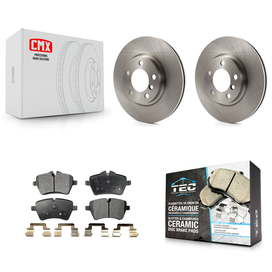 Front Disc Brake Rotors And Ceramic Pads Kit For Mini Cooper Countryman Paceman K8T-100643