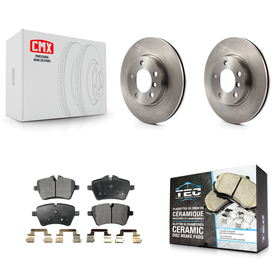 Front Disc Brake Rotors And Ceramic Pads Kit For Mini Cooper Countryman Paceman K8T-100644