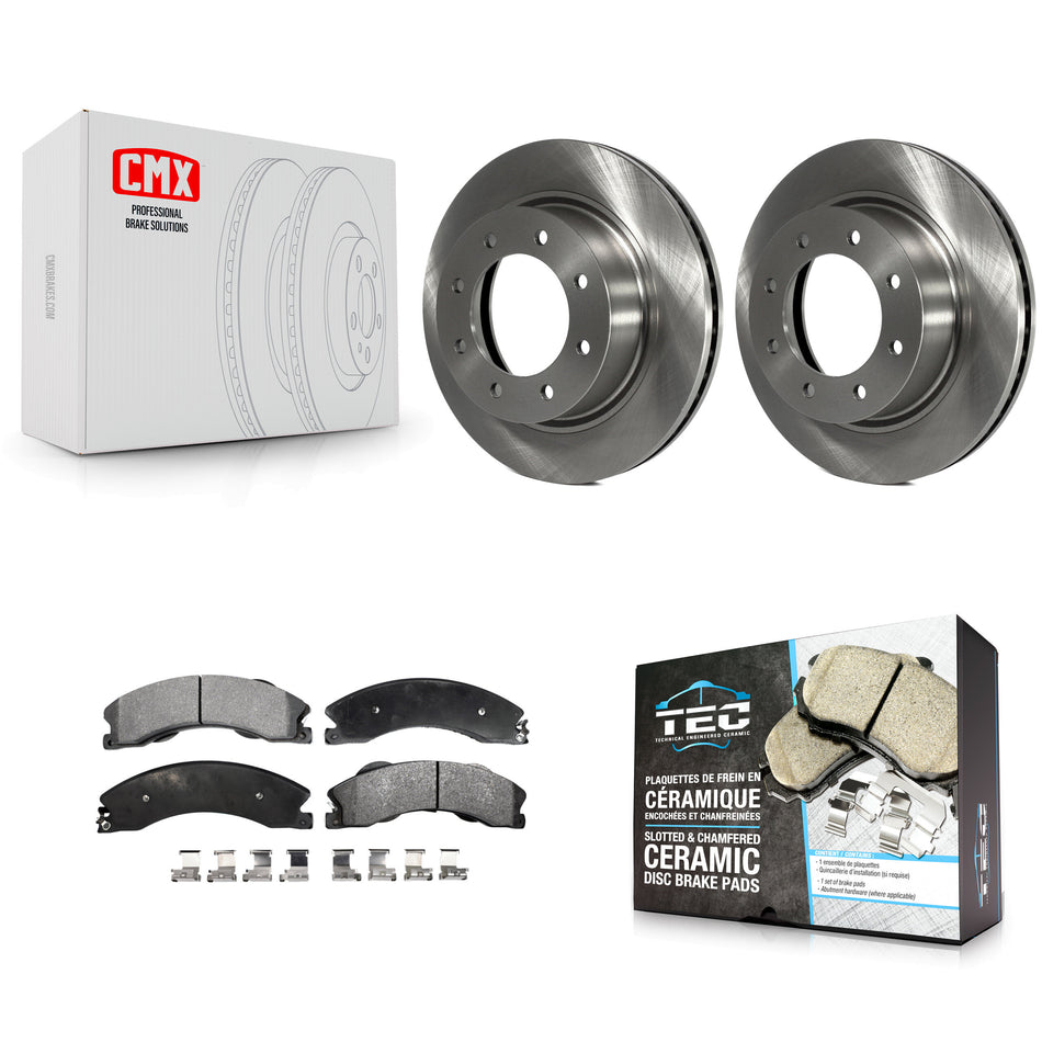 Front Disc Brake Rotors And Ceramic Pads Kit For Nissan NV2500 NV3500 NV1500 K8T-100646