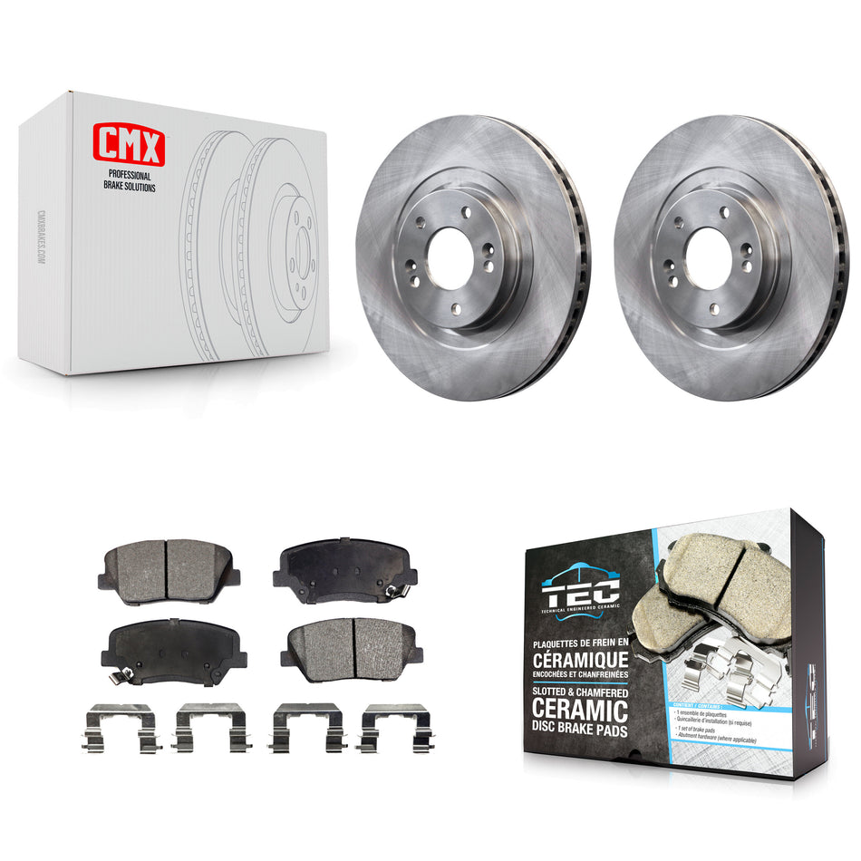Front Disc Brake Rotors And Ceramic Pads Kit For Hyundai Santa Fe Sport Kia Sorento K8T-100655