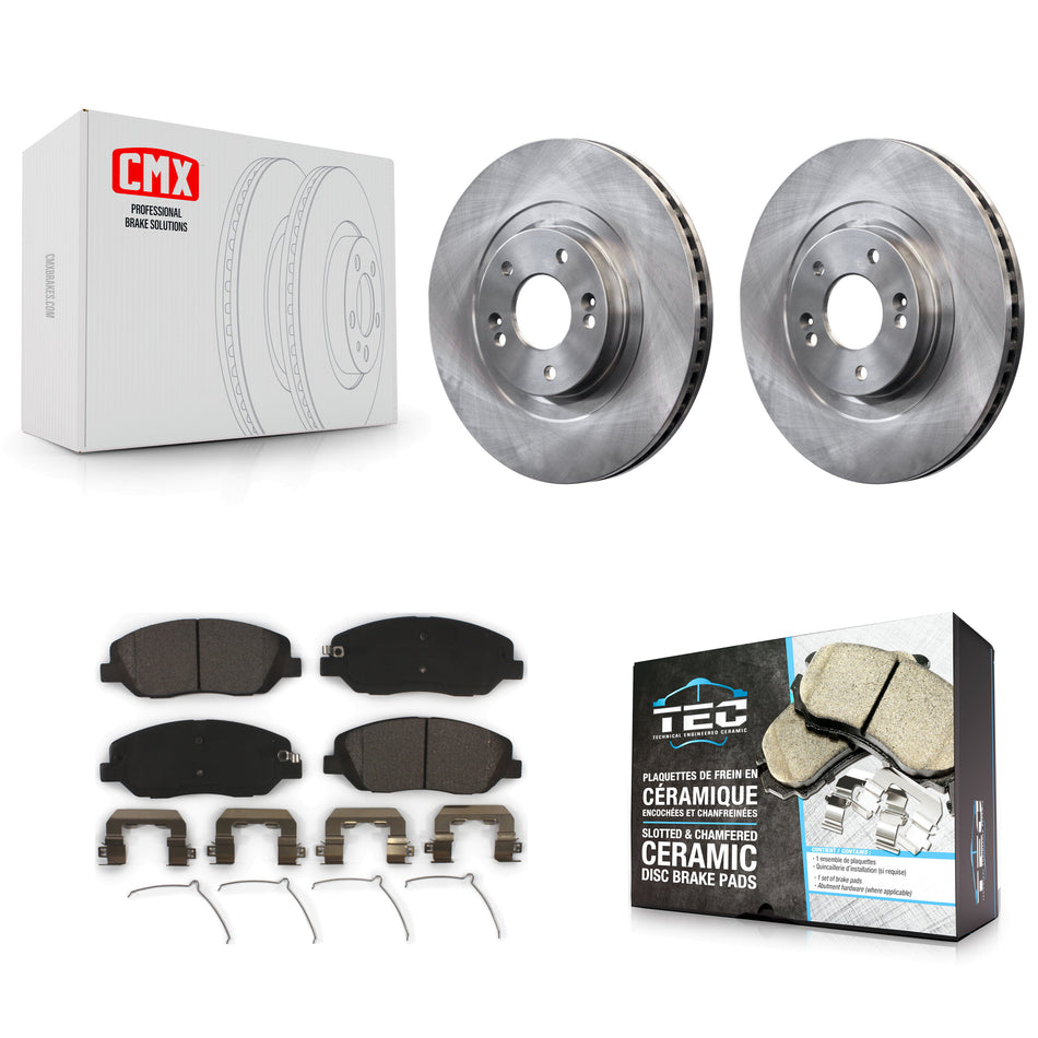 Front Disc Brake Rotors And Ceramic Pads Kit For Hyundai Santa Fe XL K8T-100657