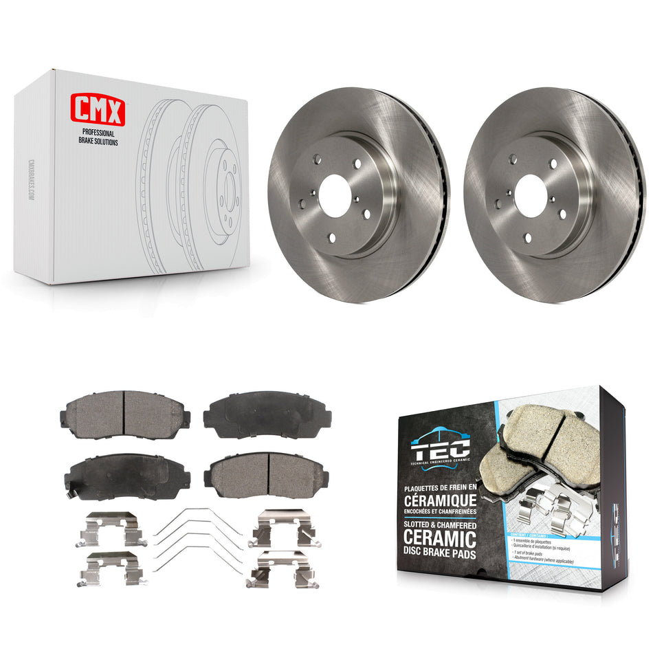 Front Disc Brake Rotors And Ceramic Pads Kit For 2016-2019 Subaru Legacy 2.5L K8T-100688