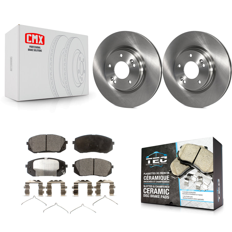 Front Disc Brake Rotors And Ceramic Pads Kit For Hyundai Sonata Kia Optima Niro EV Kona Electric K8T-100690