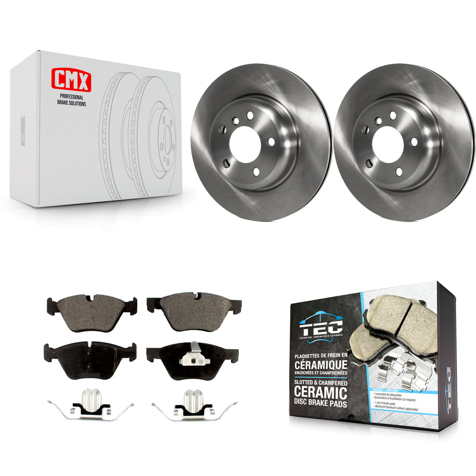 Front Disc Brake Rotors And Ceramic Pads Kit For BMW 528i xDrive Without Performance Brakes With 330mm Diameter Rotor K8T-100699