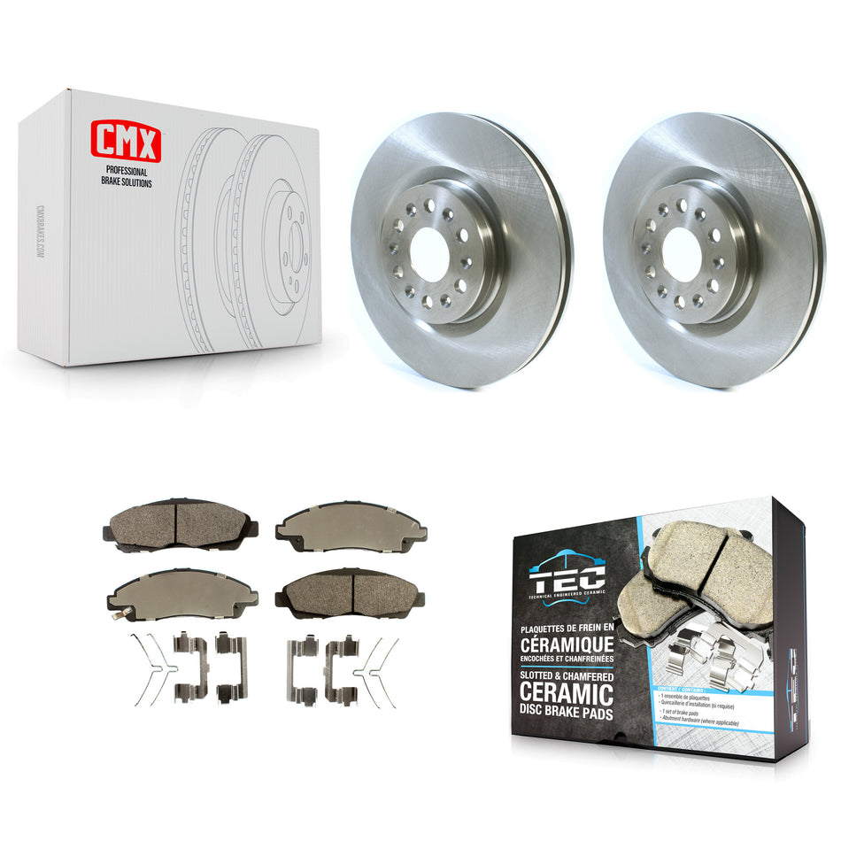 Front Disc Brake Rotors And Ceramic Pads Kit For Cadillac XT5 Buick Enclave XT6 K8T-100703