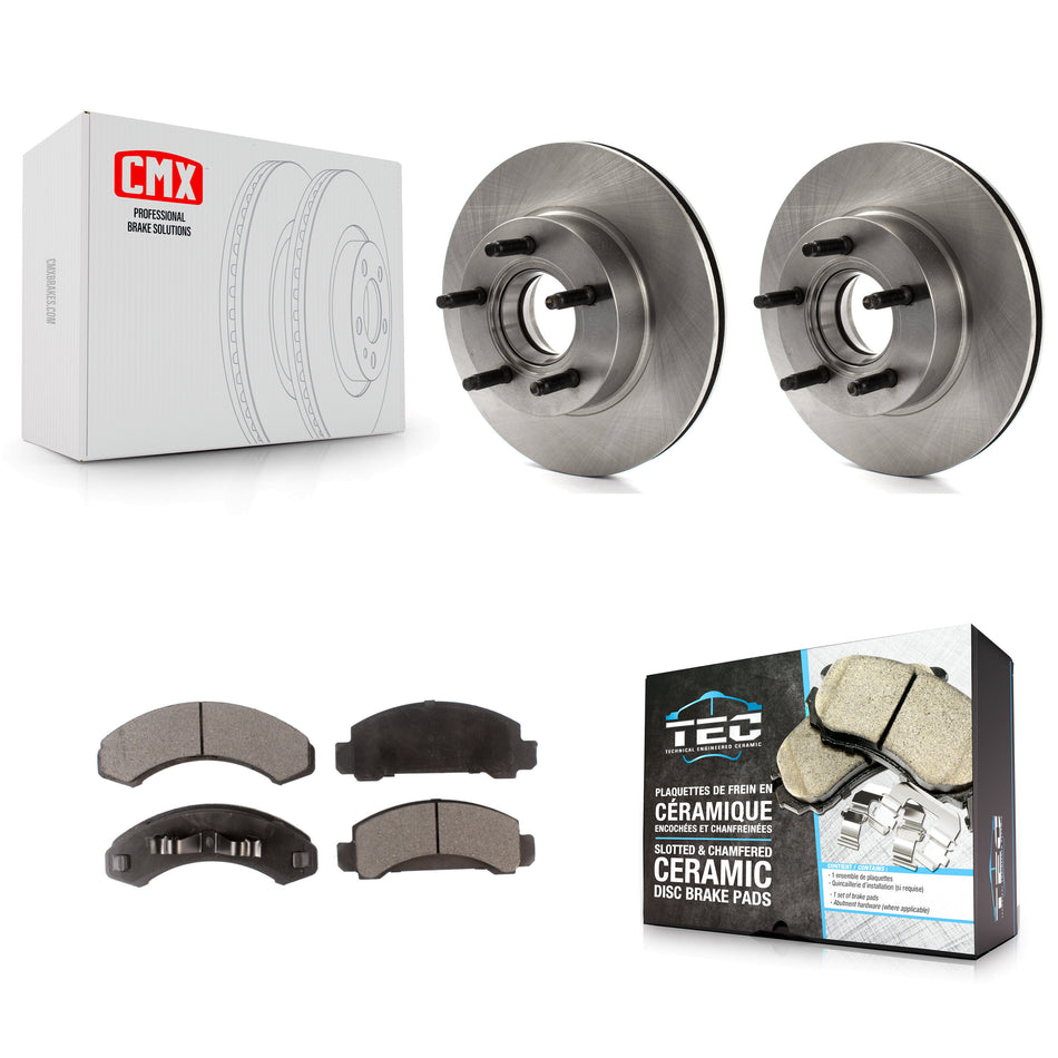 Front Disc Brake Rotors Hub Assembly And Ceramic Pads Kit For Ford Ranger Explorer Mazda B4000 B3000 Bronco II Navajo K8T-100718