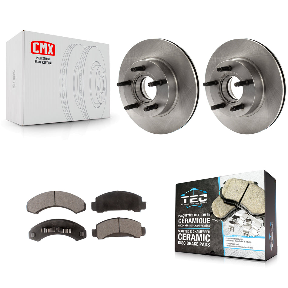Front Disc Brake Rotors Hub Assembly And Ceramic Pads Kit For Ford Ranger Explorer Mazda B4000 B3000 Bronco II Navajo K8T-100718