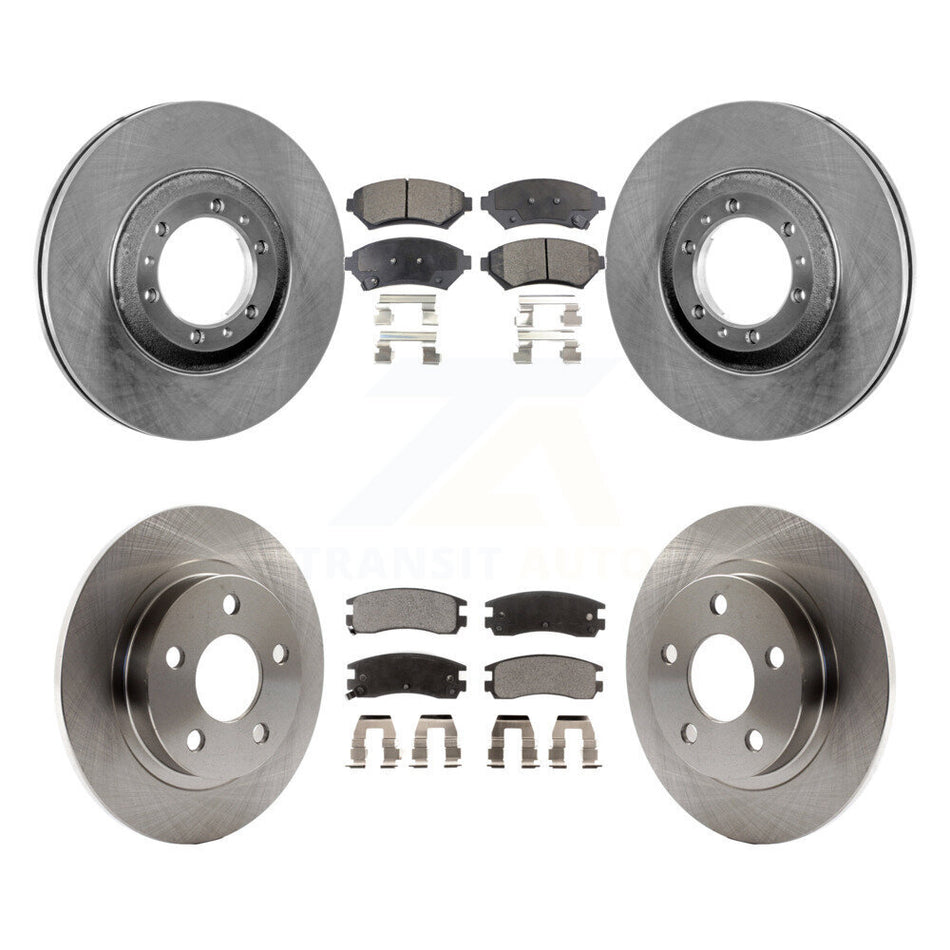 Front Rear Disc Brake Rotors And Ceramic Pads Kit For 2000-2005 Buick LeSabre Pontiac Bonneville K8T-100767