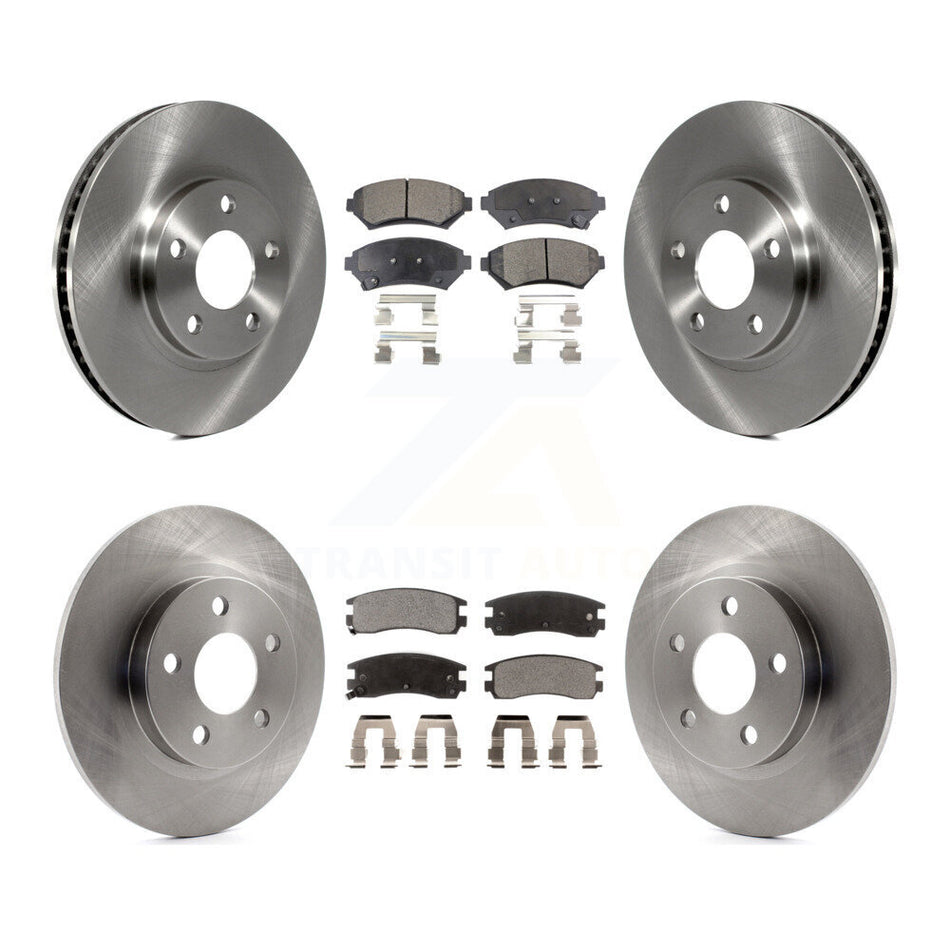 Front Rear Disc Brake Rotors And Ceramic Pads Kit For Cadillac DeVille Buick Park Avenue K8T-100769