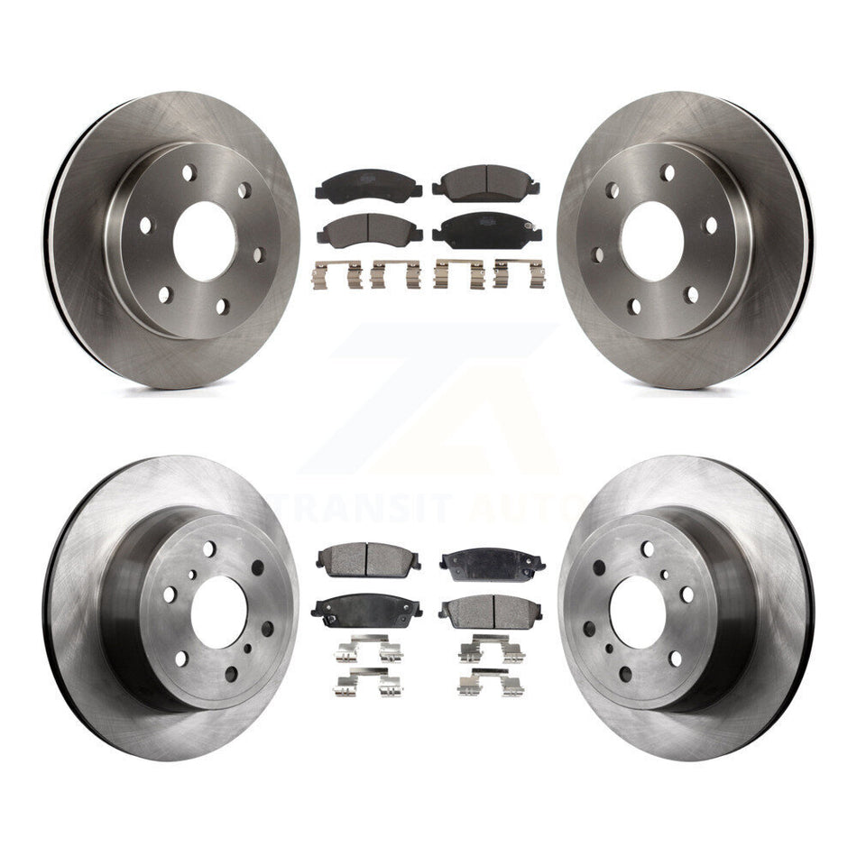 Front Rear Disc Brake Rotors And Ceramic Pads Kit For 2007 GMC Sierra 1500 rear brakes K8T-100773