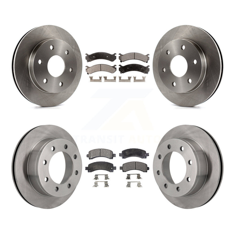 Front Rear Disc Brake Rotors And Ceramic Pads Kit For 2006-2006 Chevrolet Express 2500 GMC Savana K8T-100774