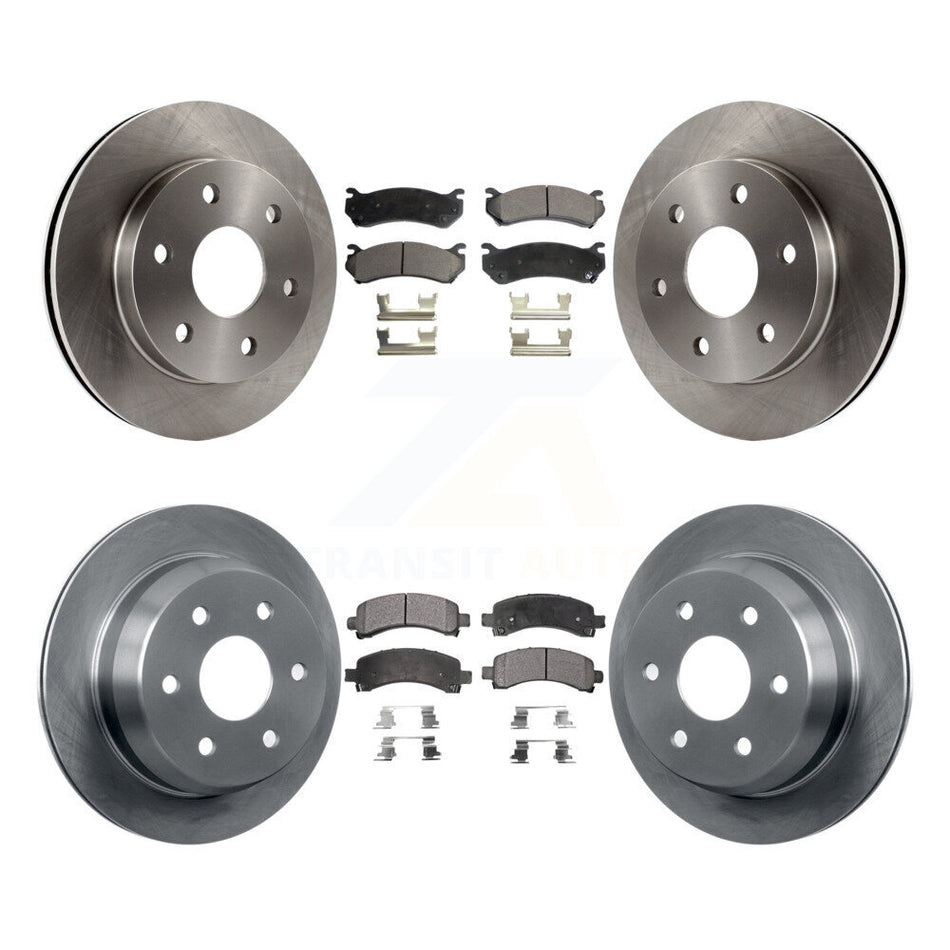 Front Rear Disc Brake Rotors And Ceramic Pads Kit For 2002 Chevrolet Avalanche 1500 With Single Piston Caliper 325mm Diameter Rotor K8T-100779