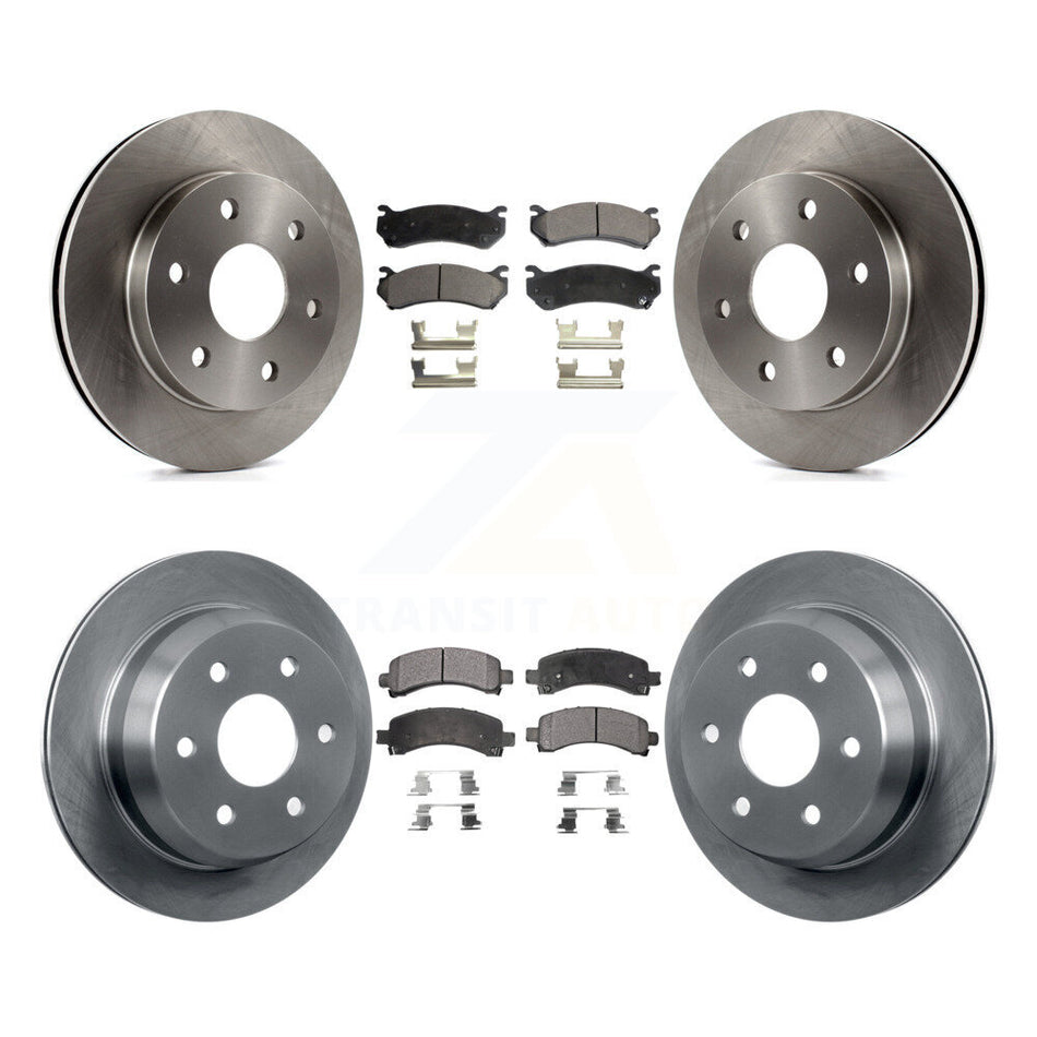 Front Rear Disc Brake Rotors And Ceramic Pads Kit For 2002 Chevrolet Avalanche 1500 With Single Piston Caliper 325mm Diameter Rotor K8T-100779