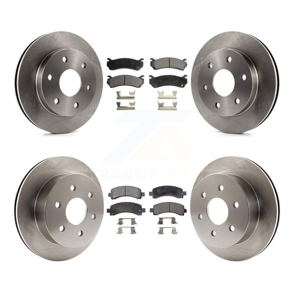 Front Rear Disc Brake Rotors And Ceramic Pads Kit For 2003-2005 Chevrolet Express 2500 GMC Savana K8T-100783