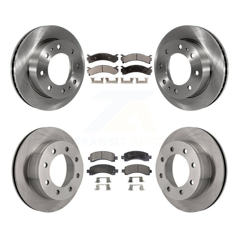 Front Rear Disc Brake Rotors And Ceramic Pads Kit For Chevrolet Express 2500 GMC Savana K8T-100787