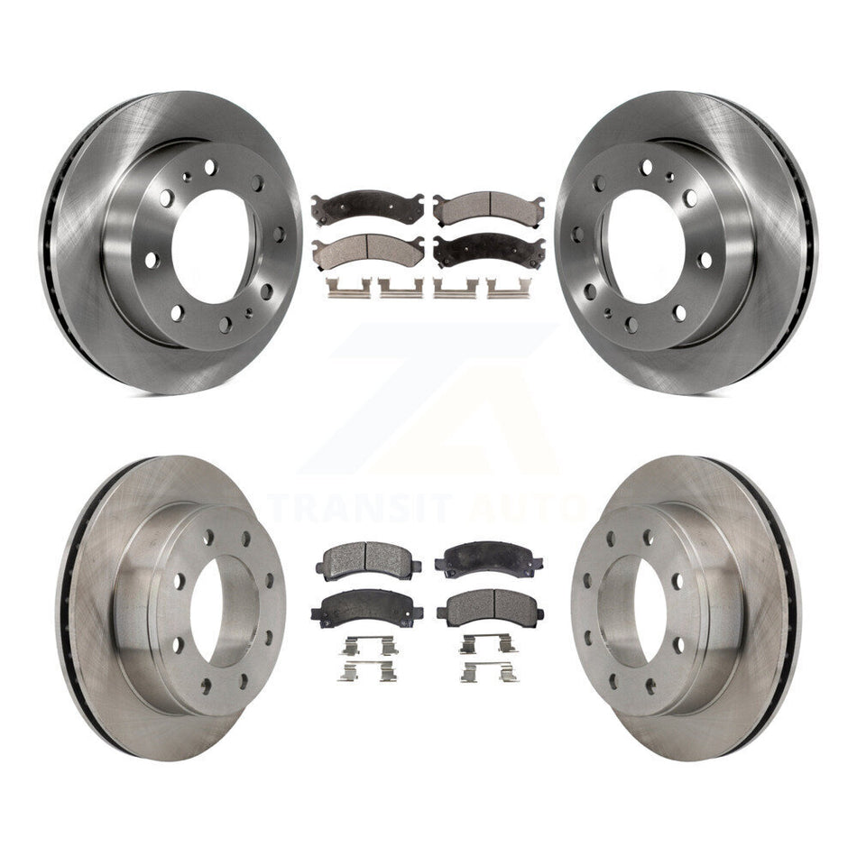 Front Rear Disc Brake Rotors And Ceramic Pads Kit For Chevrolet Express 2500 GMC Savana K8T-100789