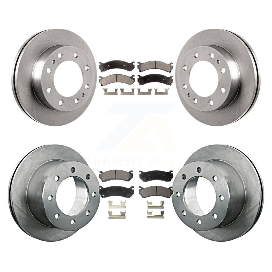 Front Rear Disc Brake Rotors And Ceramic Pads Kit For 2007 GMC Sierra 3500 Classic With 12000 Lb GVW K8T-100793