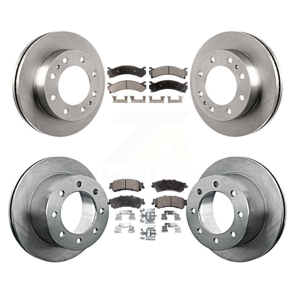 Front Rear Disc Brake Rotors And Ceramic Pads Kit For 2001-2001 Chevrolet Silverado 3500 GMC Sierra K8T-100794