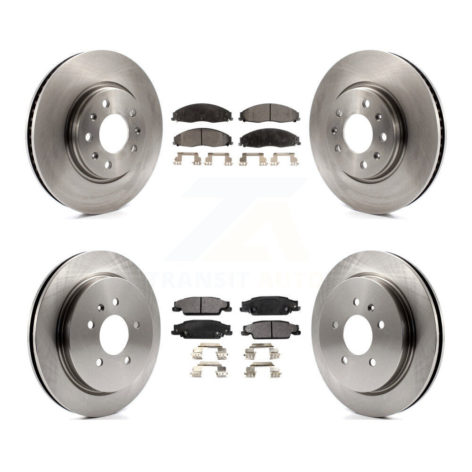 Front Rear Disc Brake Rotors And Ceramic Pads Kit For Cadillac CTS With Sport Suspension K8T-100802