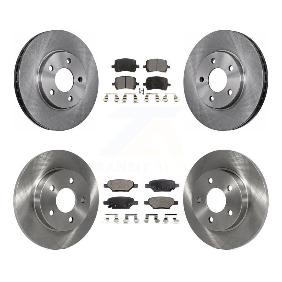 Front Rear Disc Brake Rotors And Ceramic Pads Kit For Chevrolet Malibu Pontiac G6 With 276mm Diameter Rotor K8T-100810