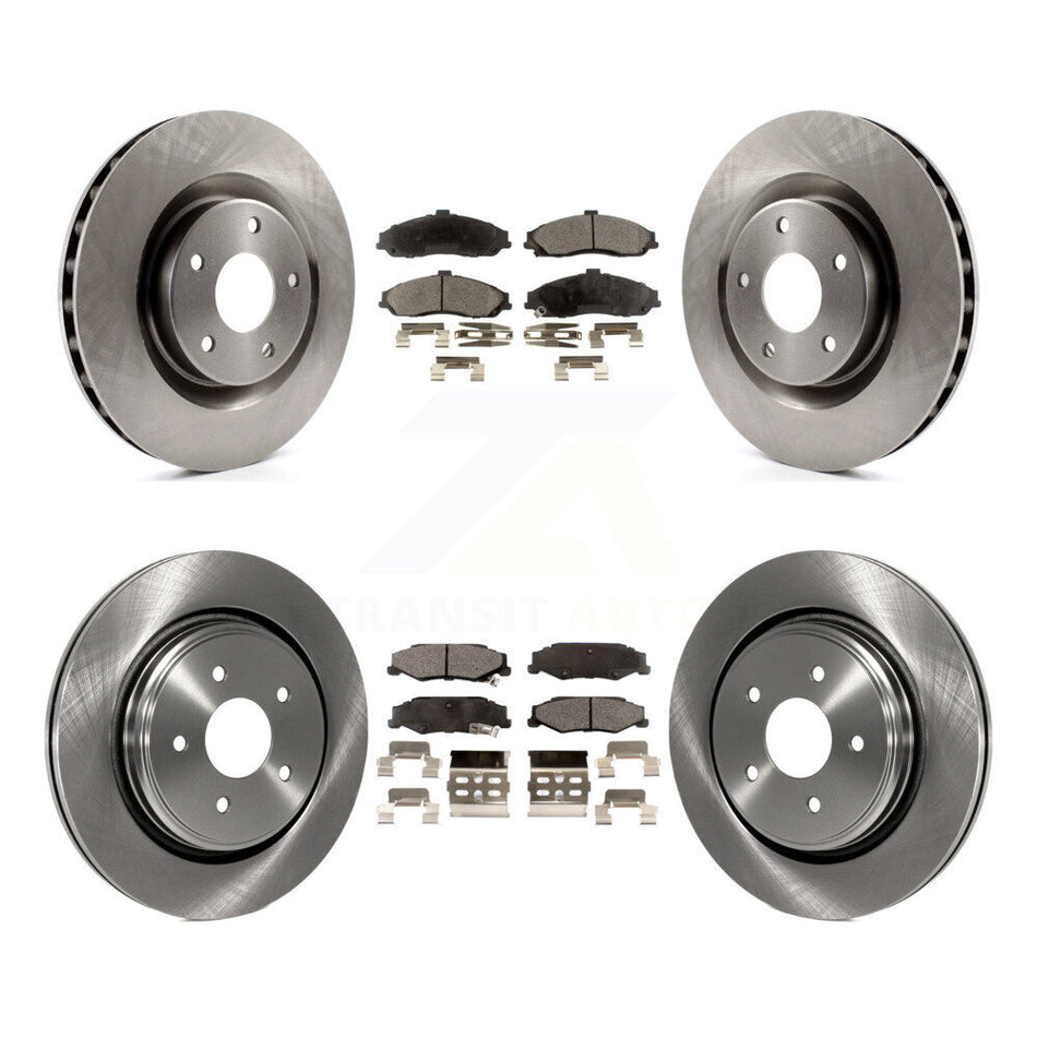 Front Rear Disc Brake Rotors And Ceramic Pads Kit For 2006-2008 Cadillac XLR Naturally Aspirated With Heavy Duty Brakes K8T-100812