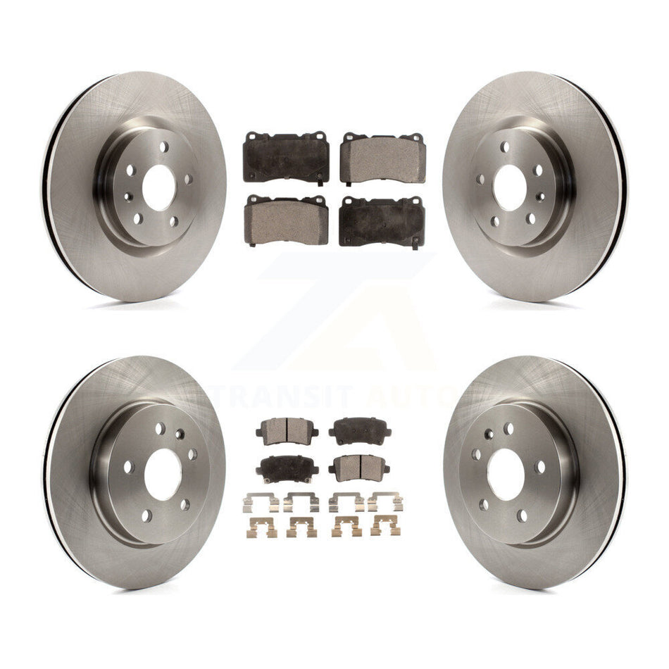 Front Rear Disc Brake Rotors And Ceramic Pads Kit For Cadillac XTS K8T-100843