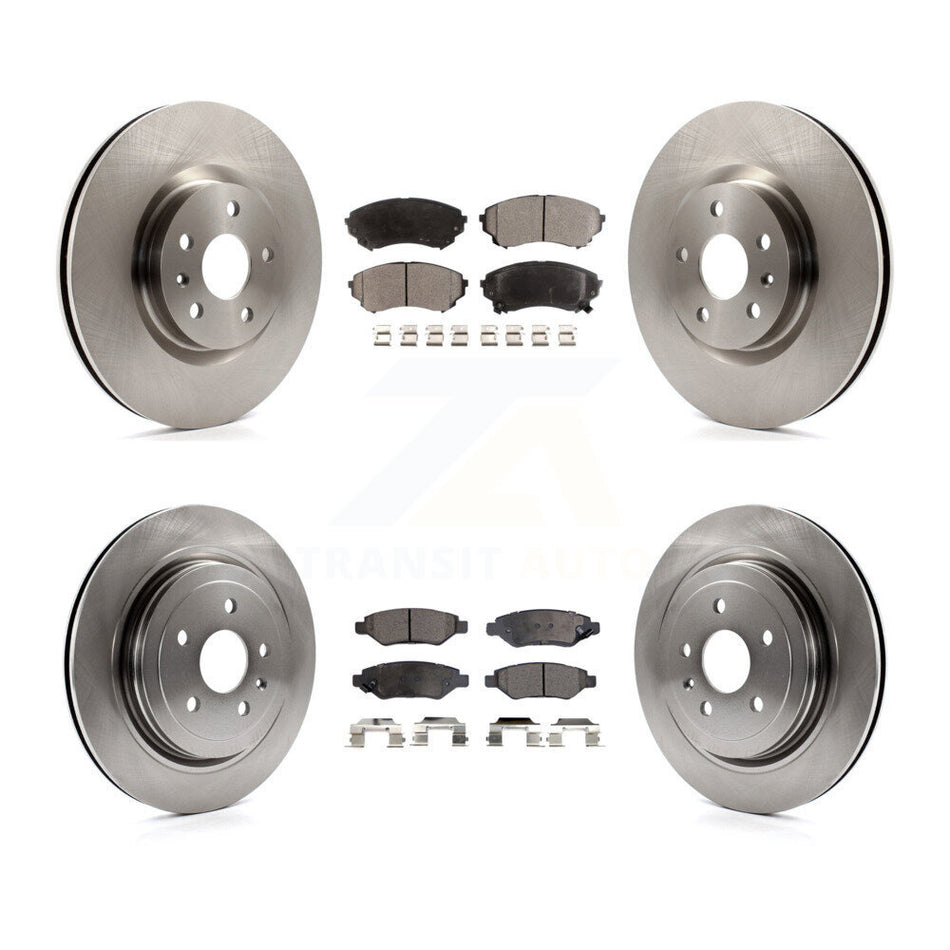 Front Rear Disc Brake Rotors And Ceramic Pads Kit For Cadillac CTS With Heavy Duty Brakes K8T-100847