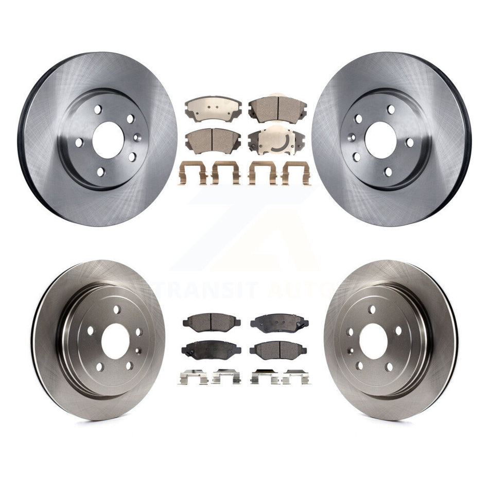 Front Rear Disc Brake Rotors And Ceramic Pads Kit For 2010-2015 Chevrolet Camaro LT LS K8T-100861