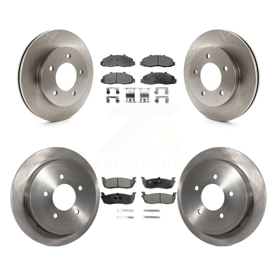 Front Rear Disc Brake Rotors And Ceramic Pads Kit For Ford F-150 Heritage 4WD K8T-100891