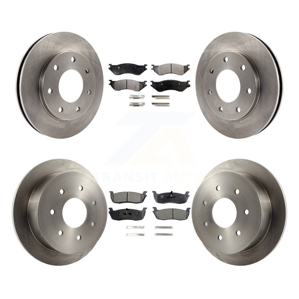 Front Rear Disc Brake Rotors And Ceramic Pads Kit For Ford F-150 F-250 HD 4WD K8T-100895