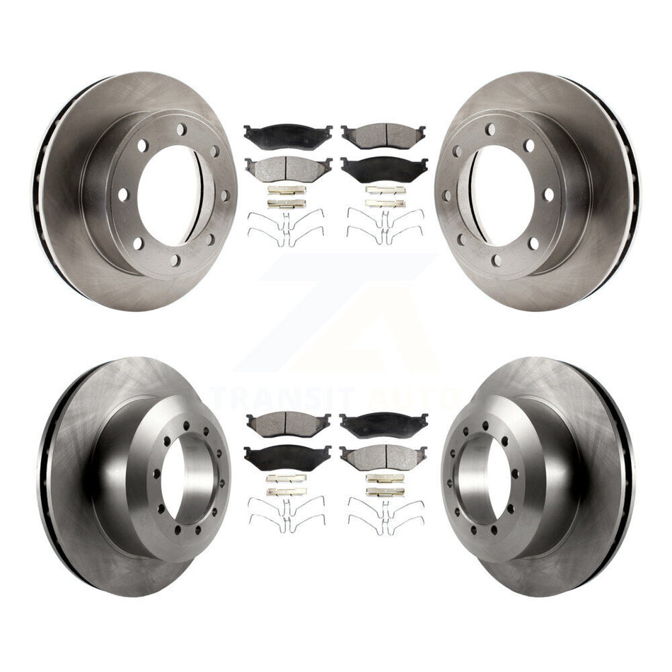 Front Rear Disc Brake Rotors And Ceramic Pads Kit For 1999-1999 Ford F-450 Super Duty F-550 With 13.03" Diameter Rotor To 03/22/99 K8T-100897