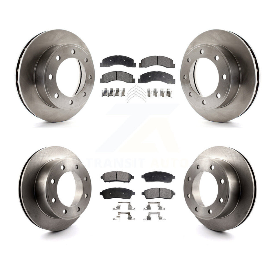 Front Rear Disc Brake Rotors And Ceramic Pads Kit For Ford F-250 Super Duty Excursion 4WD K8T-100898
