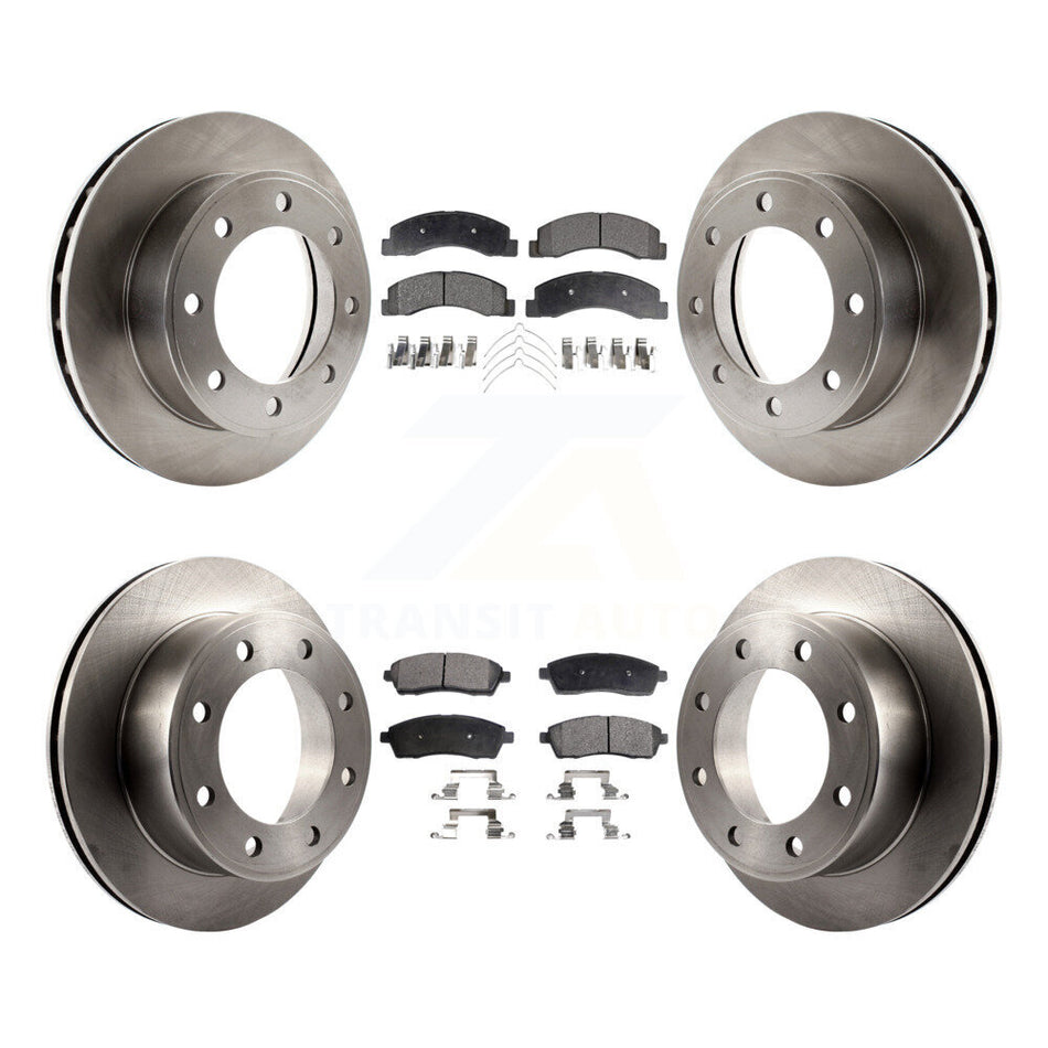 Front Rear Disc Brake Rotors And Ceramic Pads Kit For Ford F-250 Super Duty Excursion 4WD K8T-100898