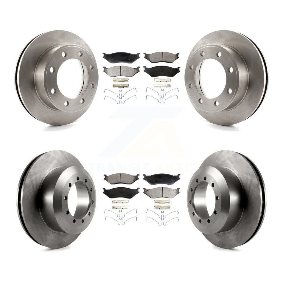 Front Rear Disc Brake Rotors And Ceramic Pads Kit For Ford F-450 Super Duty F-550 K8T-100904