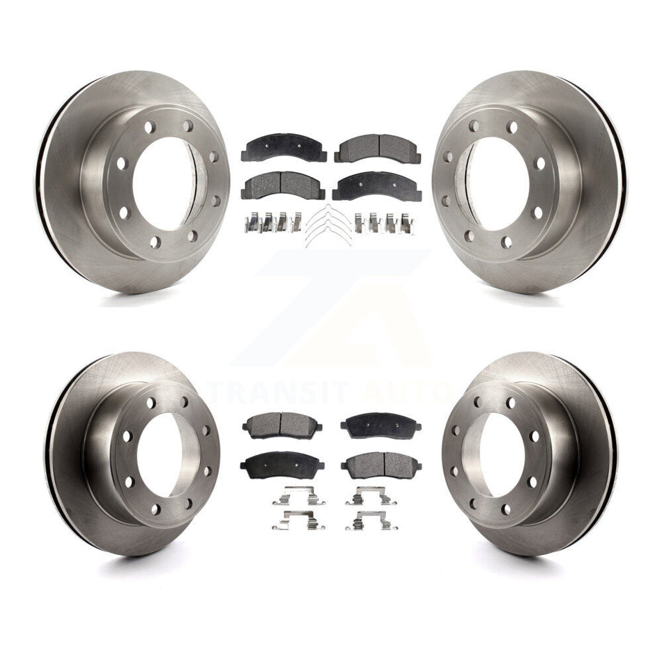 Front Rear Disc Brake Rotors And Ceramic Pads Kit For Ford F-250 Super Duty Excursion 4WD K8T-100905