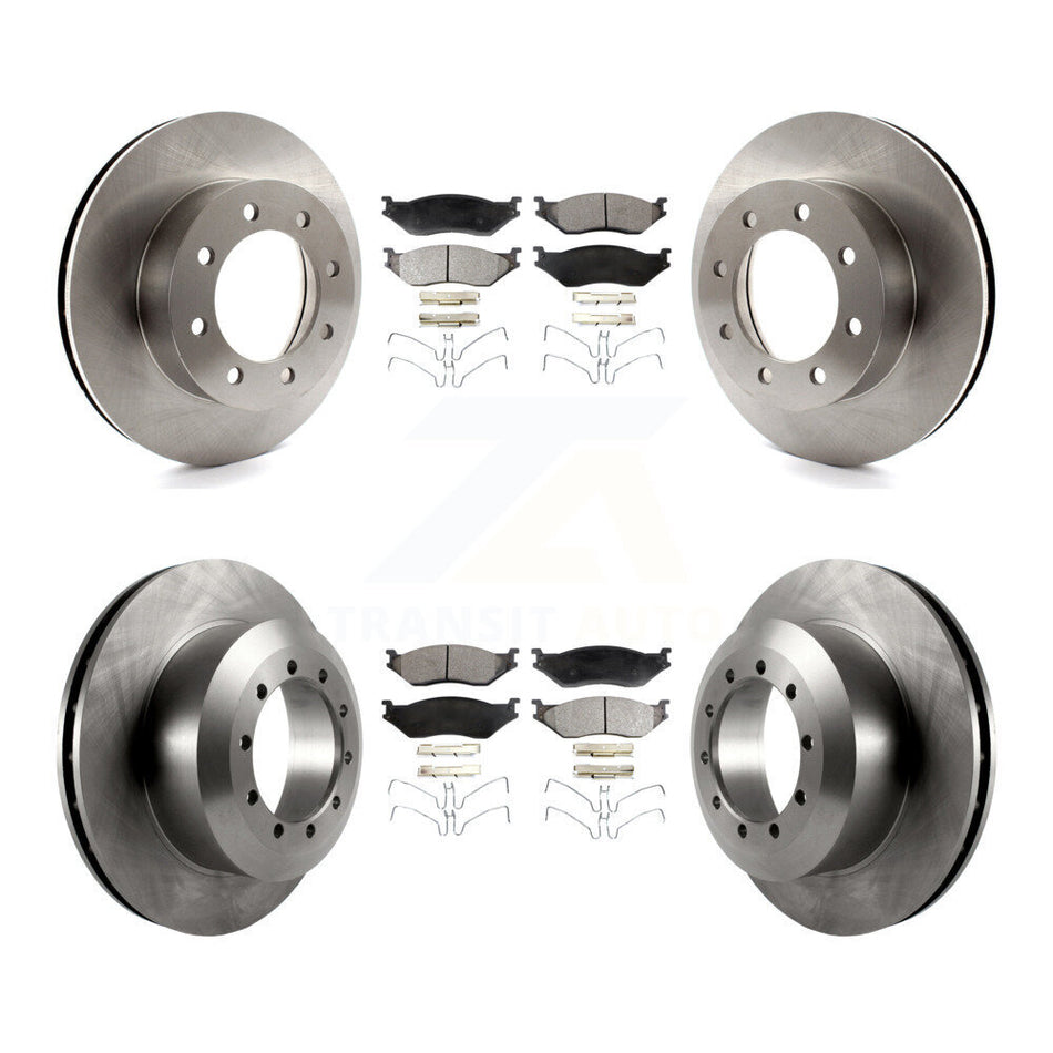 Front Rear Disc Brake Rotors And Ceramic Pads Kit For Ford E-550 Super Duty F-450 F-550 Econoline K8T-100906