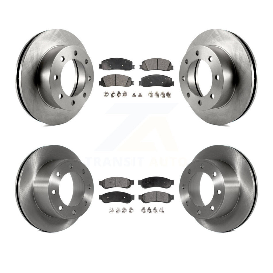 Front Rear Disc Brake Rotors And Ceramic Pads Kit For Ford F-250 Super Duty F-350 4WD K8T-100929