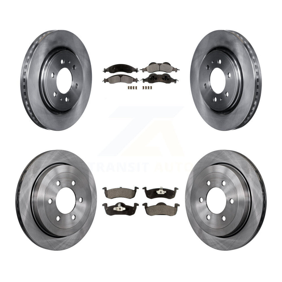 Front Rear Disc Brake Rotors And Ceramic Pads Kit For 2007-2009 Ford Expedition Lincoln Navigator K8T-100950