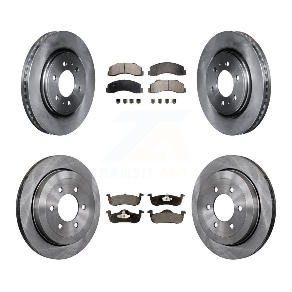 Front Rear Disc Brake Rotors And Ceramic Pads Kit For 2010-2017 Ford Expedition Lincoln Navigator K8T-100952