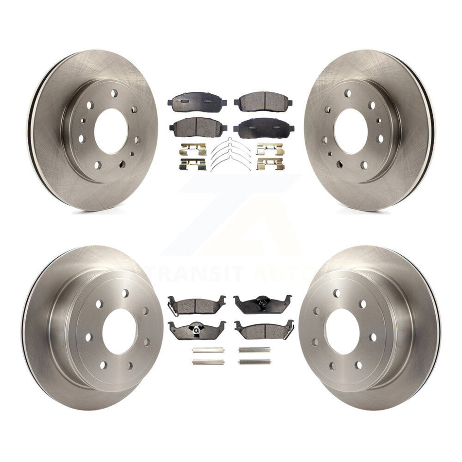 Front Rear Disc Brake Rotors And Ceramic Pads Kit For 2009 Ford F-150 With 7 Lug Wheels K8T-100959