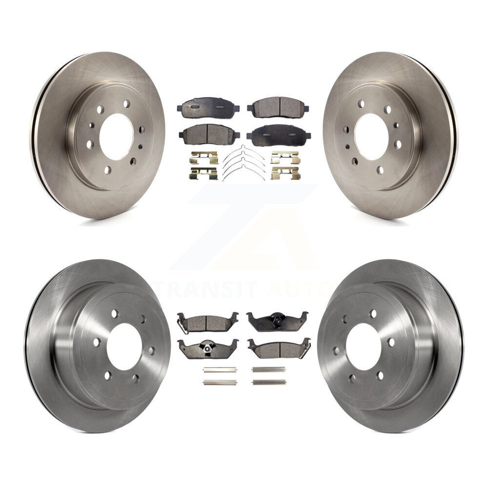 Front Rear Disc Brake Rotors And Ceramic Pads Kit For 2009 Ford F-150 With 6 Lug Wheels K8T-100960